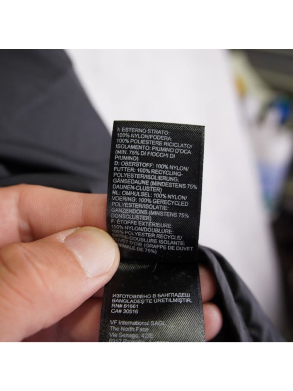 The North Face Mens Nuptse Black 700 Goose Fill Down Puffer Jacket Size XXL 2XL - Picture 13 of 16